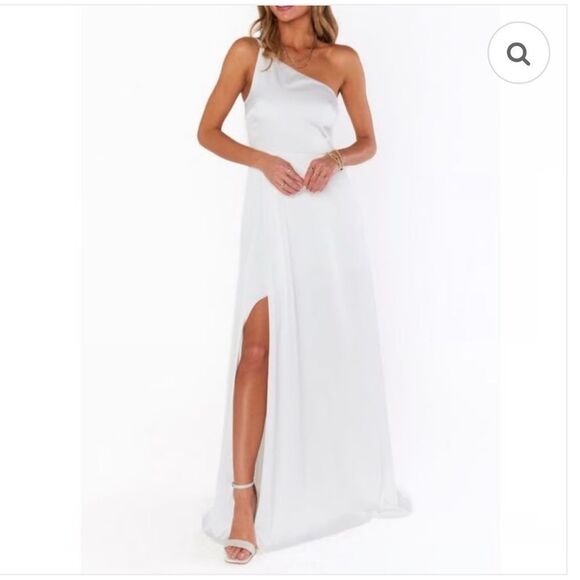 NWT Show Me Your MuMu White Shannon One-Shoulder Gown - Picture 1 of 11